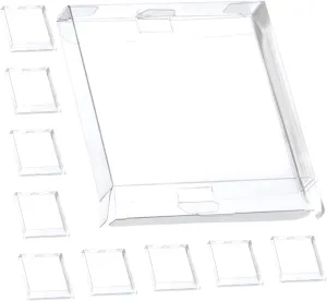 10Pcs Game Card Protector Cases Clear Holders for Trading Cards and Reusable for Display and Storage High Transparency Design Convenient Access