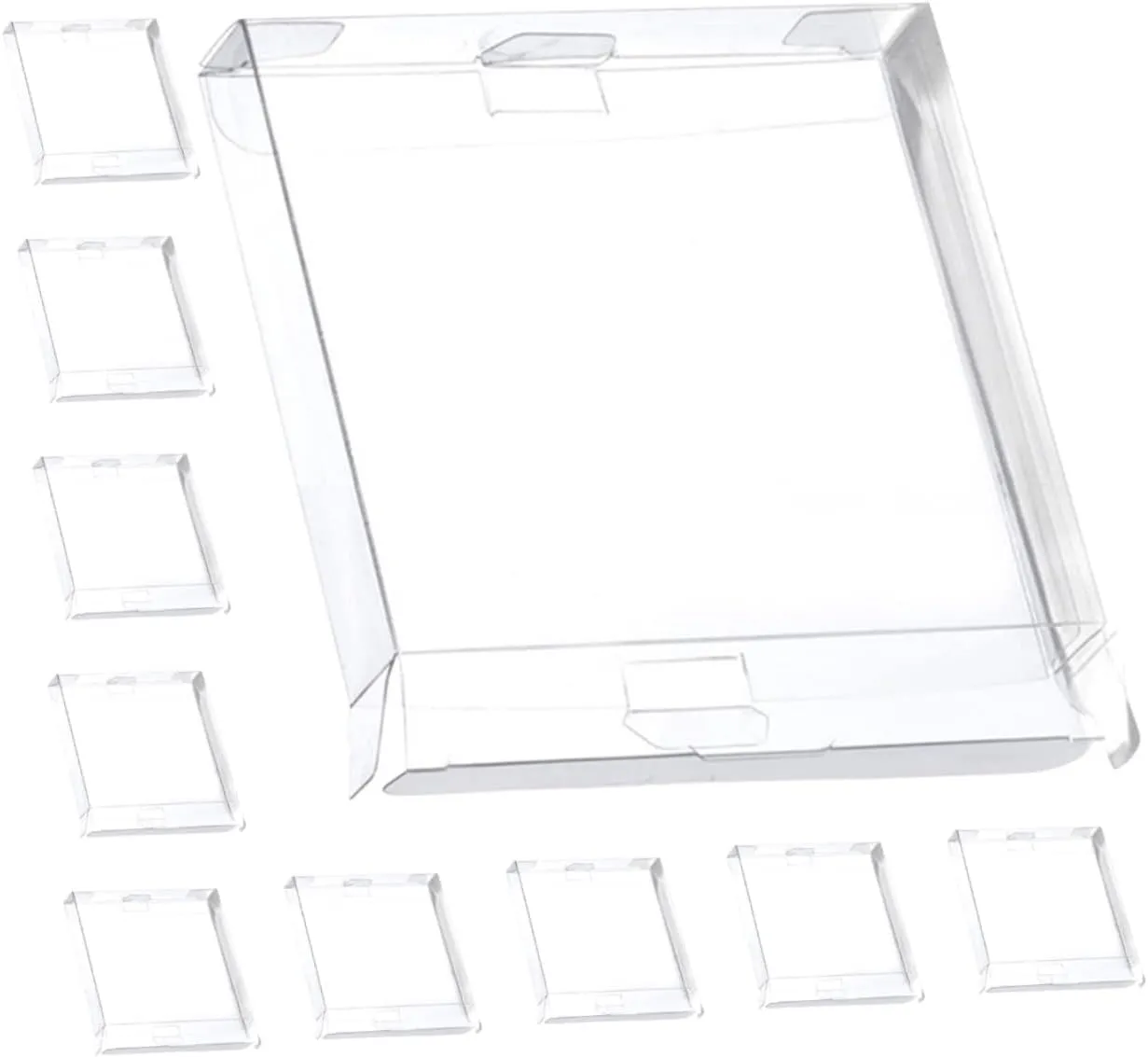10Pcs Game Card Protector Cases Clear Holders for Trading Cards and Reusable for Display and Storage High Transparency Design Convenient Access