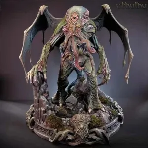 1/24 Scale 100mm Total Height Myth of Cthulhu Diy Scene Resin Figure GK Assemble Model Kit Unassembled Unpainted Statuettes Toys
