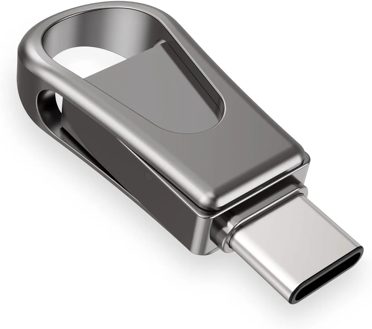 128GB USB C Flash Drive, 2-in-1 USB 3.0 Thumb Drive, Dual USB Memory Stick Pen Drive for Type-C Android Smartphones Tablets and New MacBook, Black