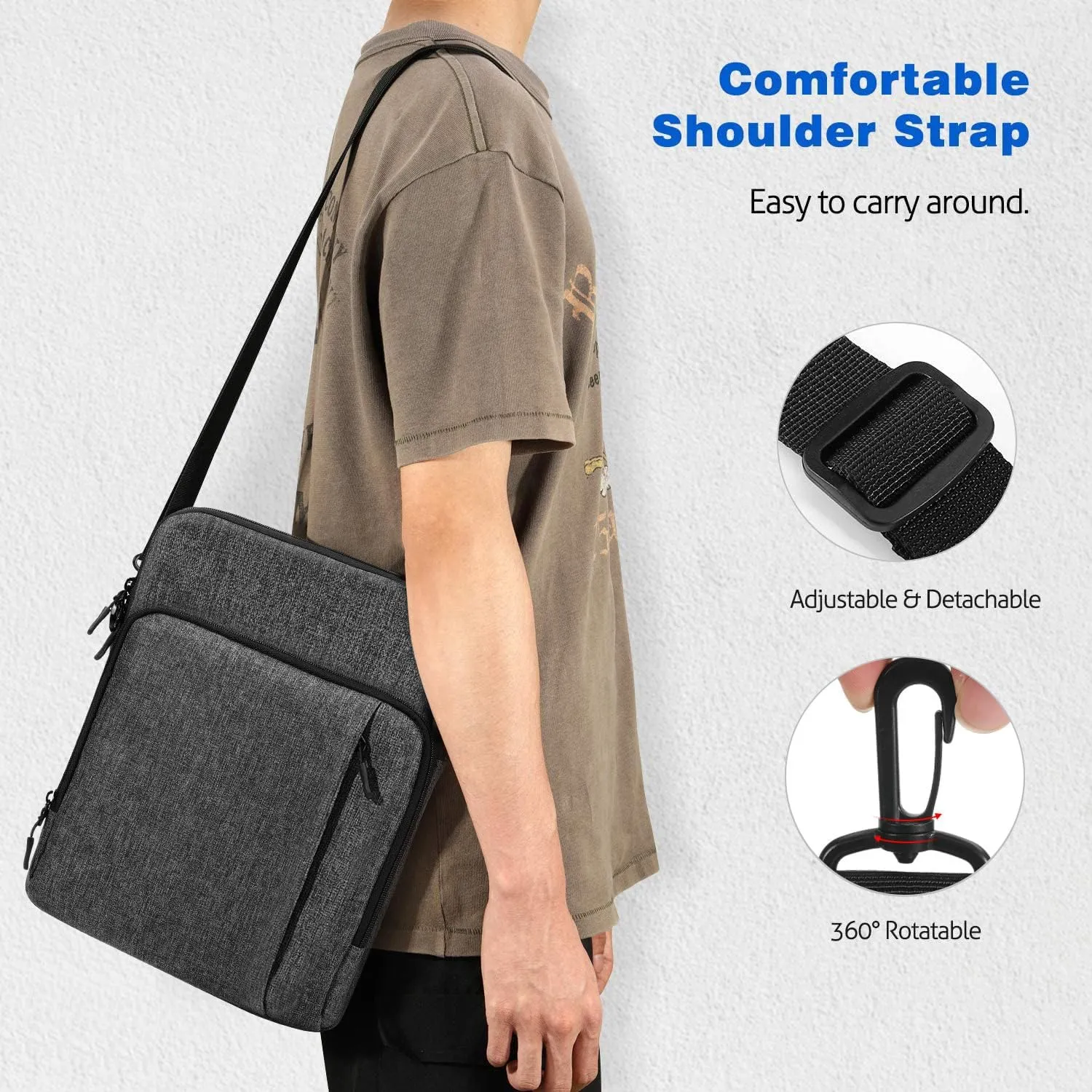 13-13.3 Inch Tablet Sleeve Case Shoulder Bag for iPad Pro 13", iPad Air 13", iPad Pro 12.9", Galaxy Tab S10  Plus