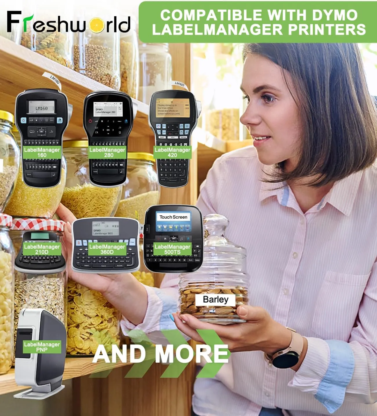 15-Pack Compatible Dymo D1 Label Tape 45013 Dymo Label Maker Refills d1 a45013 S0720530, Black on White, 1/2 Inch x 23 Feet, for LabelManager 160 210D 260P 280 360D 420P PnP 220P 500TS 450DUO
