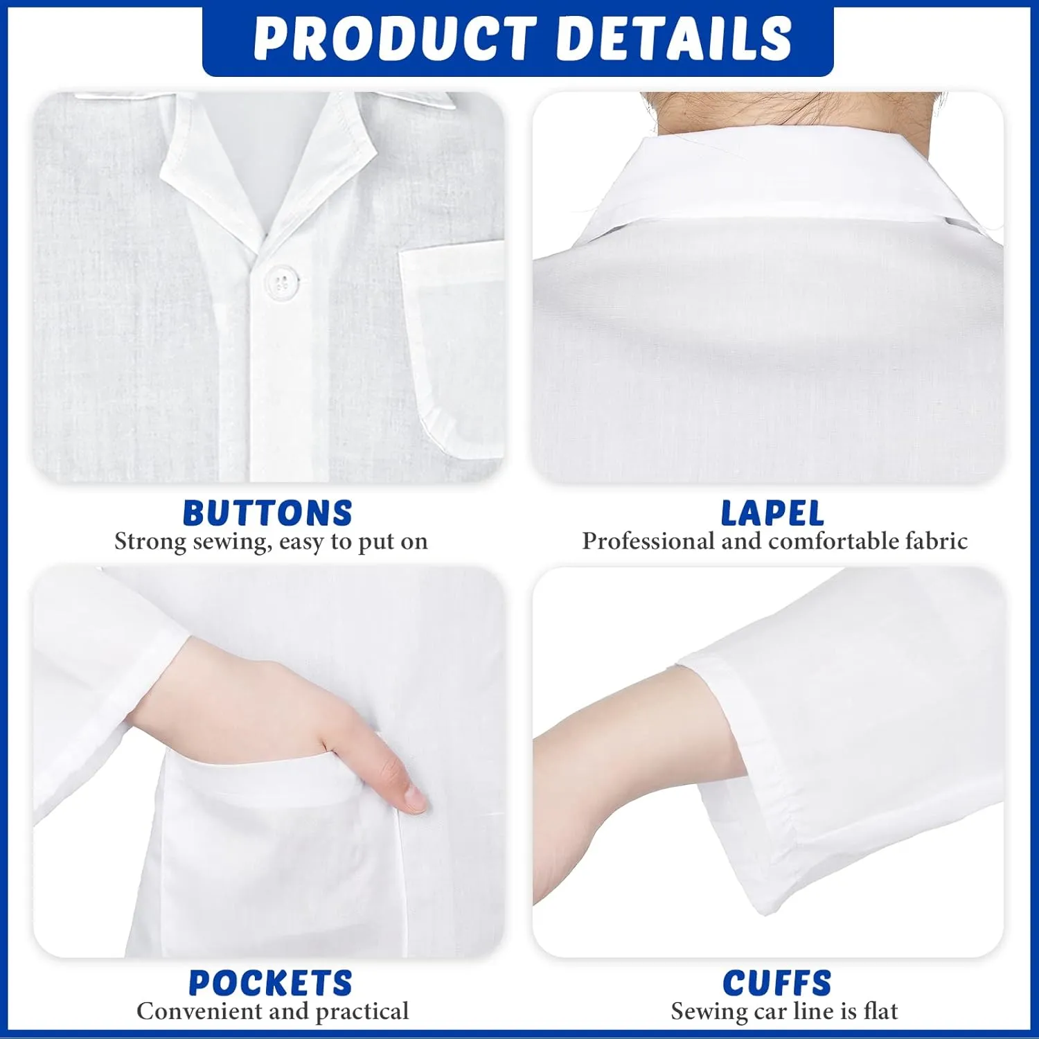 16 Pcs Lab Coat for Kids Scientist Lab Coat Costume Kit with Glasses ID Card for Science Projects and Experiments Costume