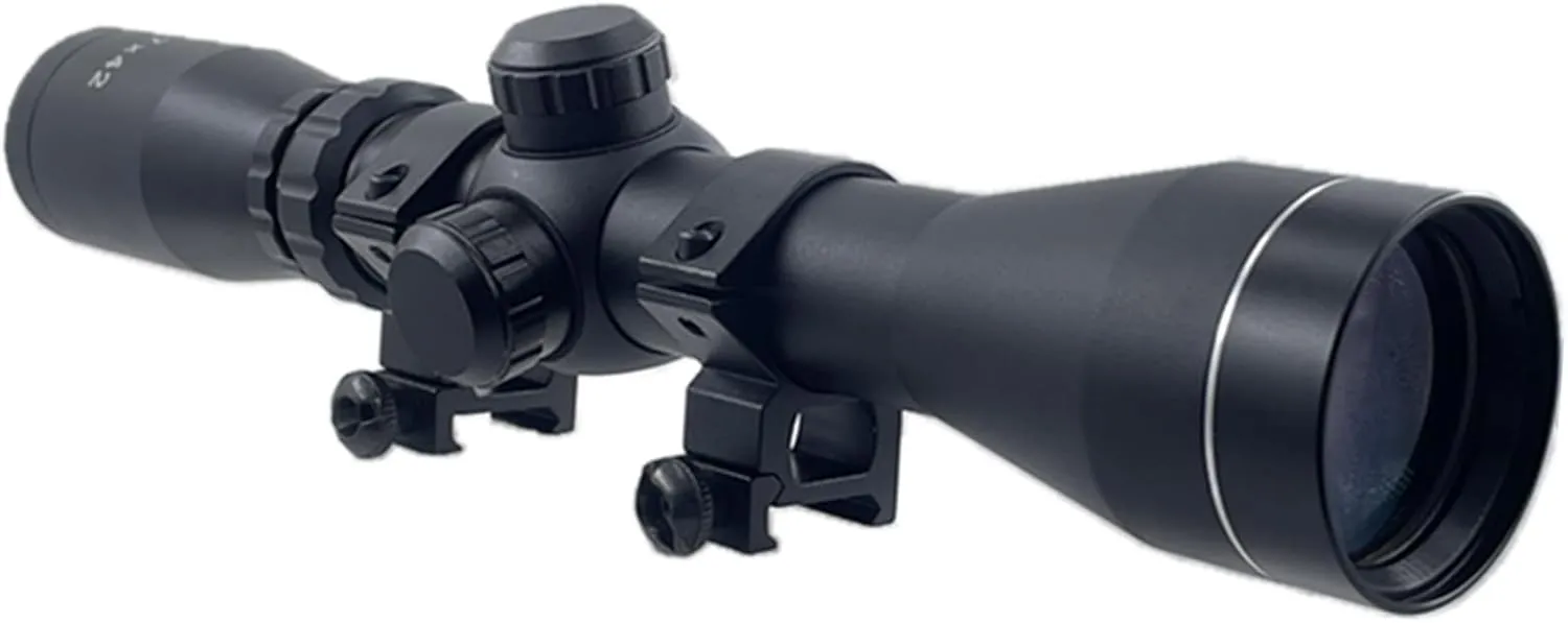 2-7x42 Long Eye Relief Scope Red Green llluminate Rangefinder Reticle 30mm Tube Diameter Fits Mosin Nagant 1891/30 M39 with Mount Rings