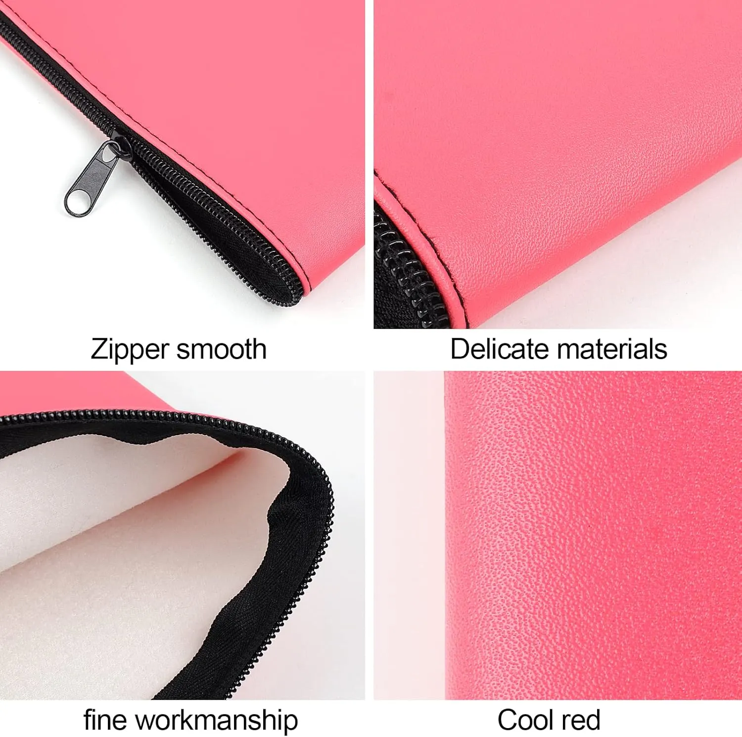 2 Pieces Money Bags with Zipper, 11x6.1 inch Money Pouch, Bank Bag, Cash Bag, Check Wallet, Cosmetics(peach)