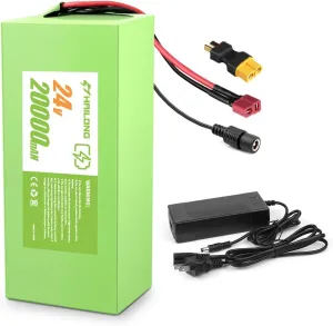 24V 36V 48V 52V 8Ah 10ah 12ah 20ah Rechargeable Replacement Battery with Charger T-Plug and XT60 Connector