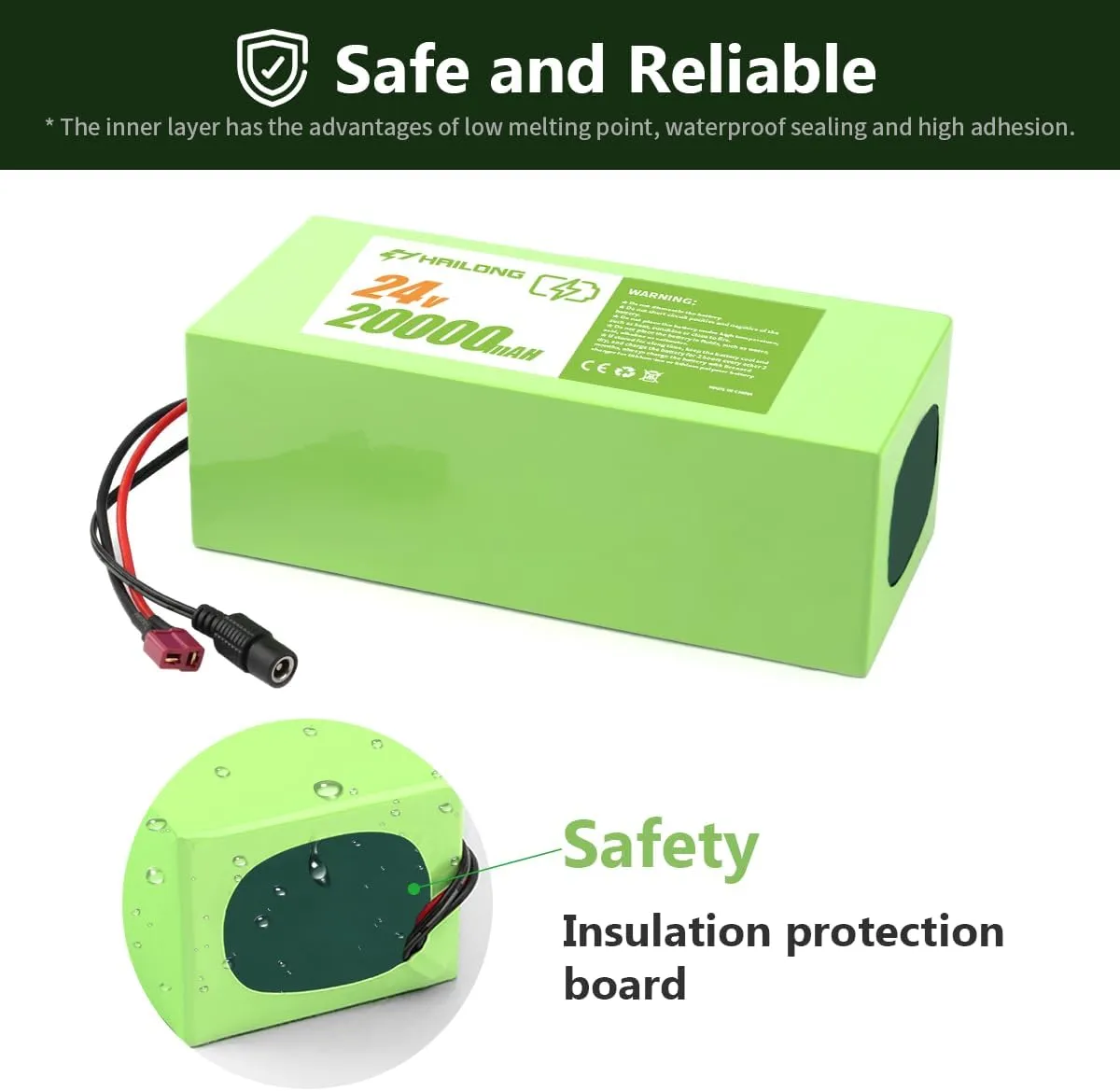 24V 36V 48V 52V 8Ah 10ah 12ah 20ah Rechargeable Replacement Battery with Charger T-Plug and XT60 Connector