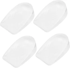 2Pairs Height Increased Cushion Insoles Transparent Massage Half Shoes Pad for Men Women Breathable Non Slip Heel Pads Shock Absorption Design for Comfort and Support