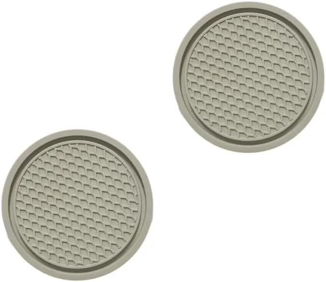 2Pcs Car Cup Holder Coaster for Mustang VI Coupe 2015 2016 2017, Shockproof Insert Vehicle Multi Function Interior Accessories,A/Grey