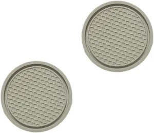 2Pcs Car Cup Holder Coaster for Mustang VI Coupe 2015 2016 2017, Shockproof Insert Vehicle Multi Function Interior Accessories,A/Grey