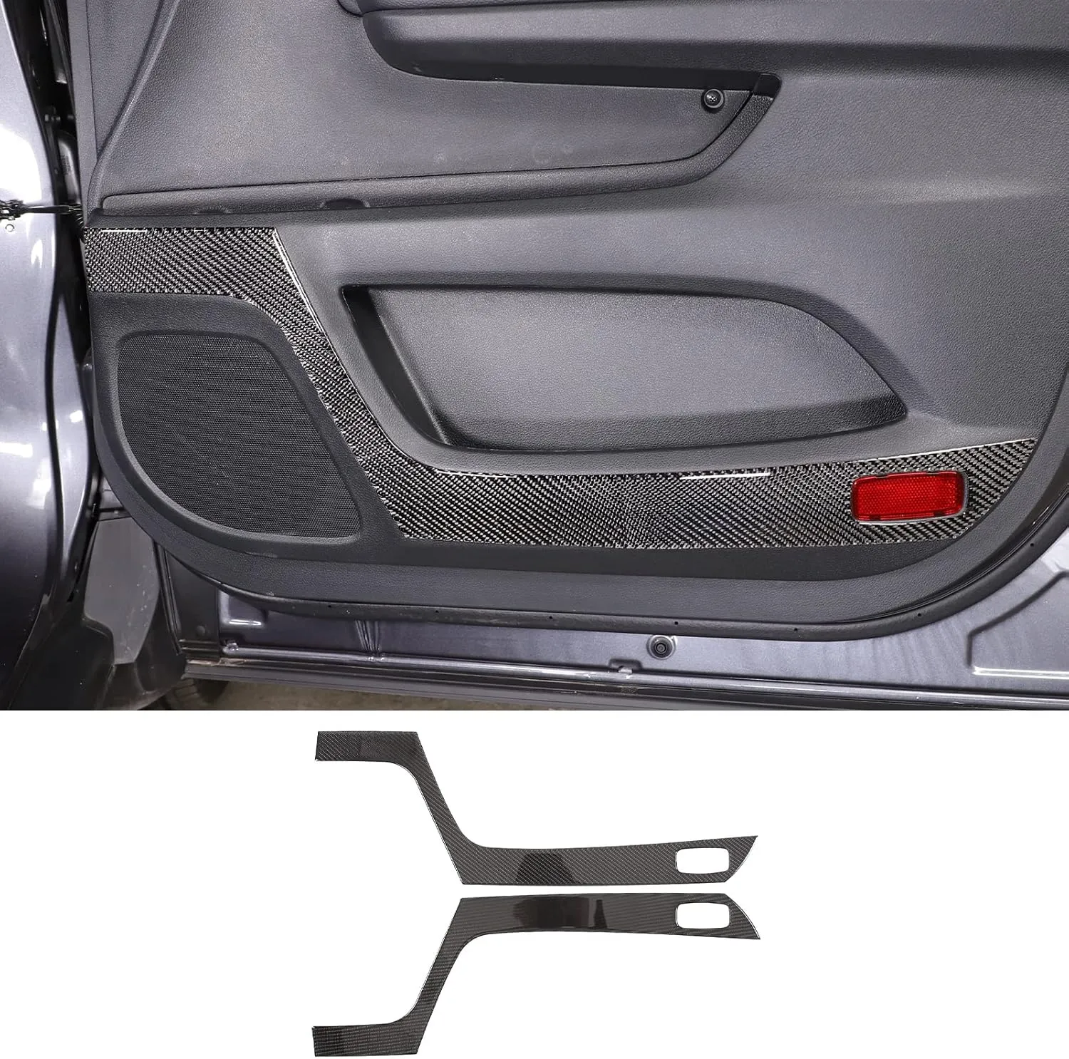 2PCS Front Door Panel Cover Protector Trim for Honda Pilot 2016-2022/ Ridgeline 2017-2023/ Passport 2019-2023, Soft Carbon Fiber Car Door Panels Guard Anti Kick Sticker Accessories