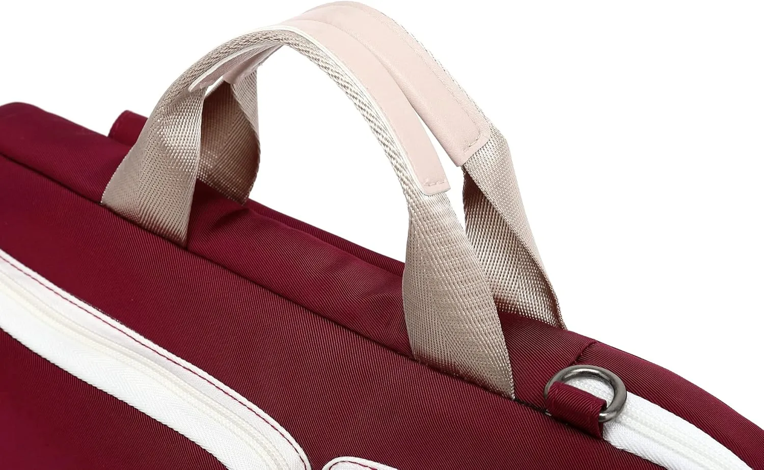 360° Protective Muti Pockets Laptop Shoulder Bag Sleeve Case For MacBook Air 15 inch and 15 inch-15.6 inch Laptop (Wine Red)