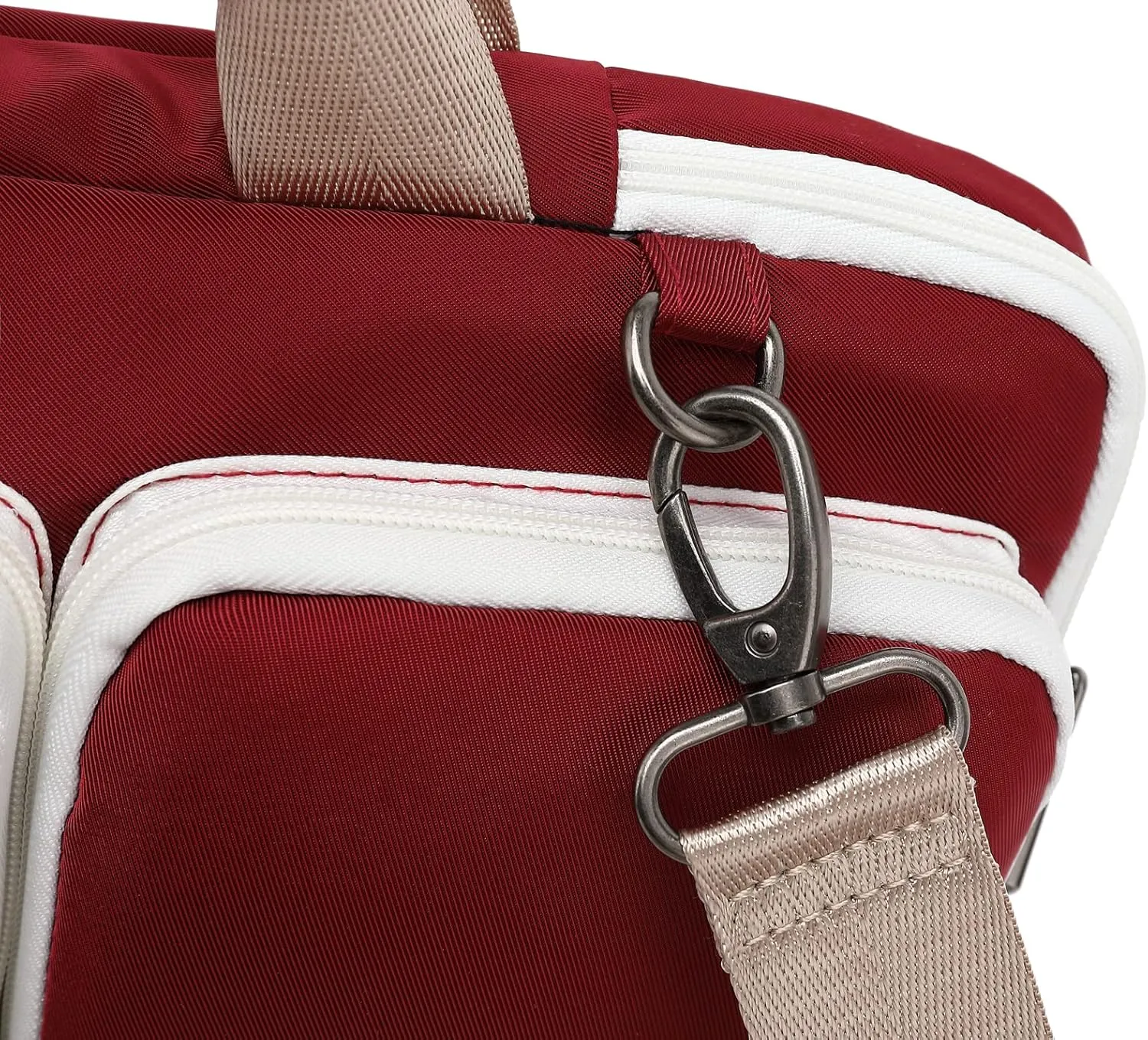 360° Protective Muti Pockets Laptop Shoulder Bag Sleeve Case For MacBook Air 15 inch and 15 inch-15.6 inch Laptop (Wine Red)
