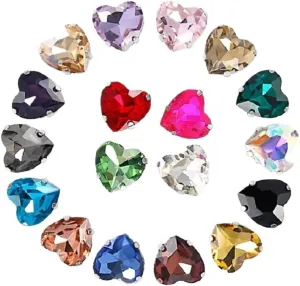 40PCS Crystal Rhinestone Sewing Buttons Large Sew On Water Diamonds DIY Accessories Multicolor Variety Perfect for Jewelry Making Craft Projects Wedding Dress Hats Shoes Bridal DIY Kits(Mix color)