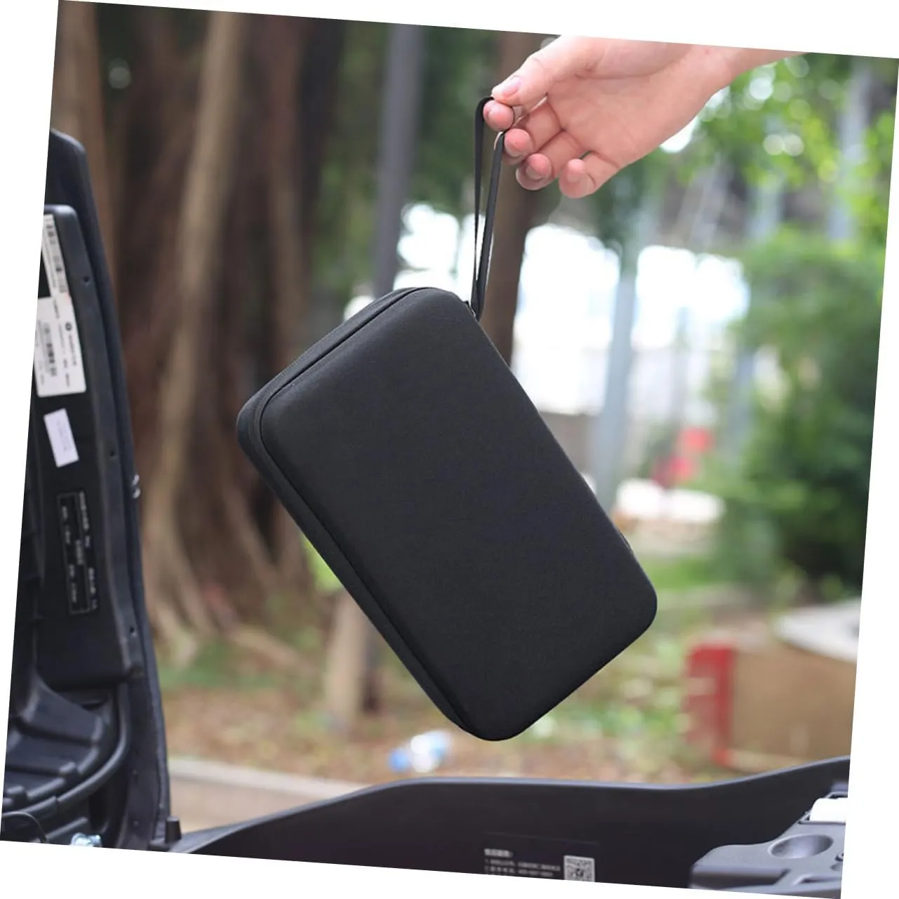 4sets 2pcs Vehicle Cable Organizer Cases Stylish Hard Shell Charger Containers for Bicycles and Scooters Durable Outdoor Pouch with Ample Storage Space 2pcs*4