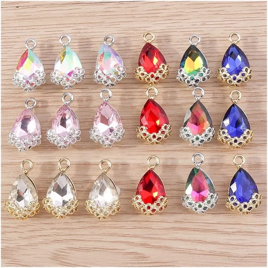50PCS Crystal Rhinestone Sewing Buttons Large Sew On Water Diamonds DIY Accessories Multicolor Variety Perfect for Jewelry Making Craft Projects Wedding Dress Hats Shoes Bridal DIY Kits(Yellow)