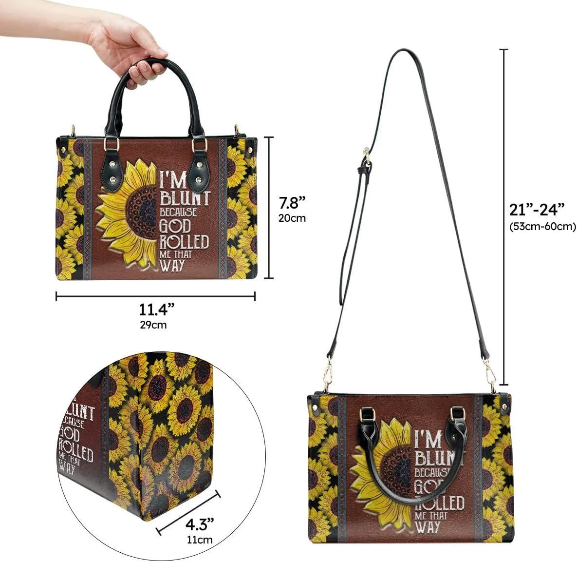 64HYDRO Purses for Women, Shoulder Bag, Handbags for Women, Gifts for Sister, Daughter, Mom, Friends, Travel Work Leather Bag