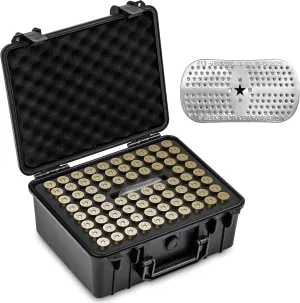 75 Rounds Shotgun Shells Case - Travel Safe/Mil Spec/Waterproof Ammo Box - for 12GA 20GA 16GA 10GA 8GA Gauge 12-Gram CO2 Cartridges Shotgun Shells