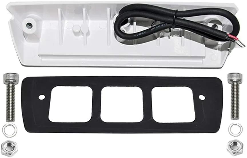 9" RV & Boat Exterior LED Scene Lighting Fixture, 40° Down Angle Flood Beam, 6000K Cool-White Super Bright, 12V/24V DC, High Lumen Output Low Current Draw, Waterproof White Finish, 1-Pack