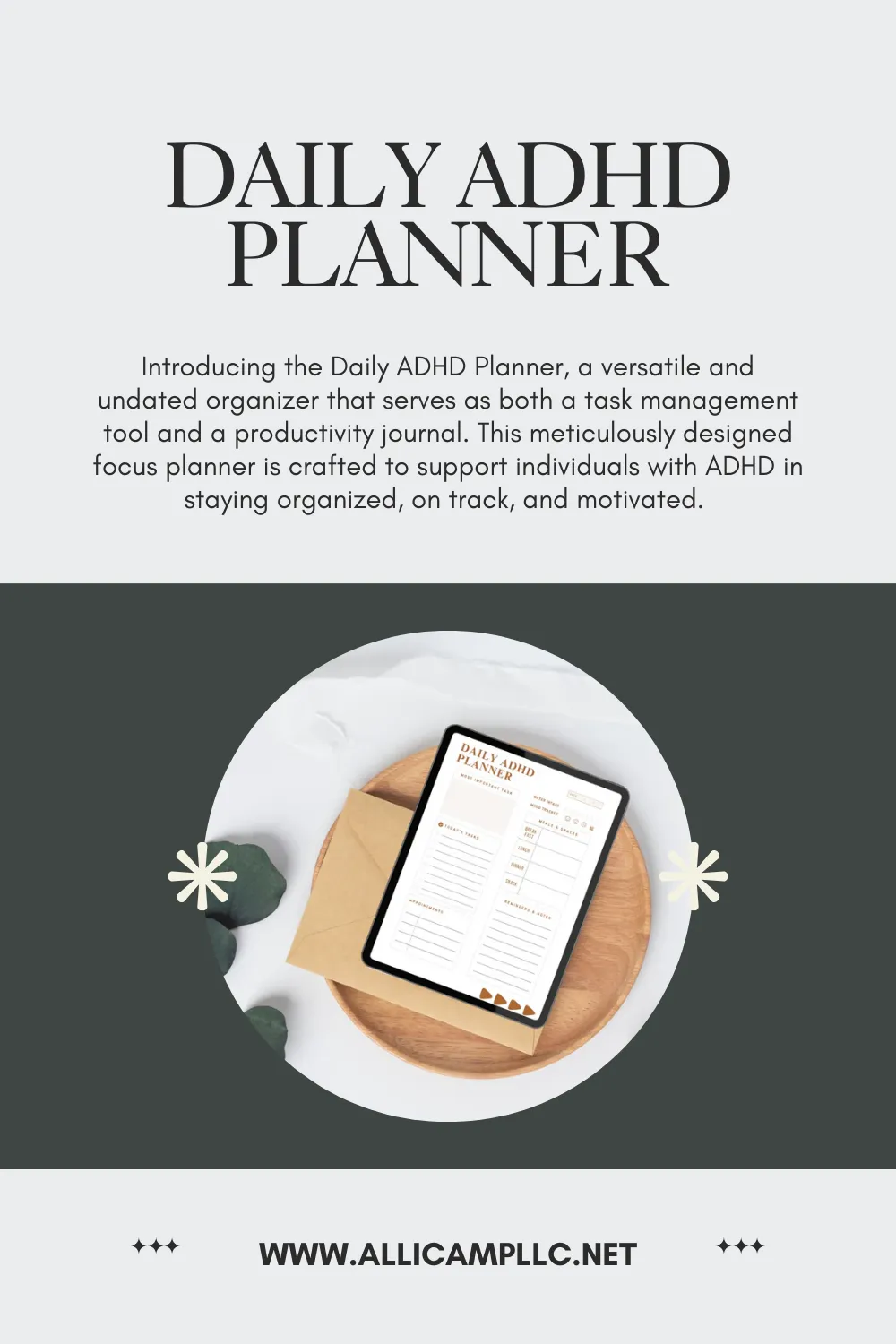 ADHD Planner Canva Template, Productivity Printable, Digital Organizer, Daily Schedule, Weekly Planner, Task Manager
