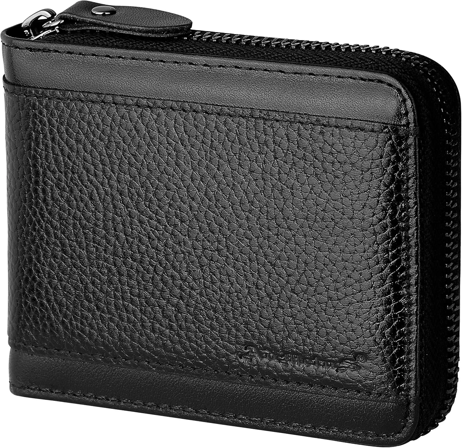 Admetus Mens RFID Blocking Wallets Zipper Leather Wallet for Men Bifold RFID Card Holder