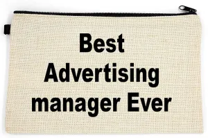 Advertising Manager Makeup Bag, Gift for Advertising Manager, Best Advertising Manager Ever, Toiletry Bag, Birthday Gift For Her, Makeup Bag For Women, Christmas Gift Bag