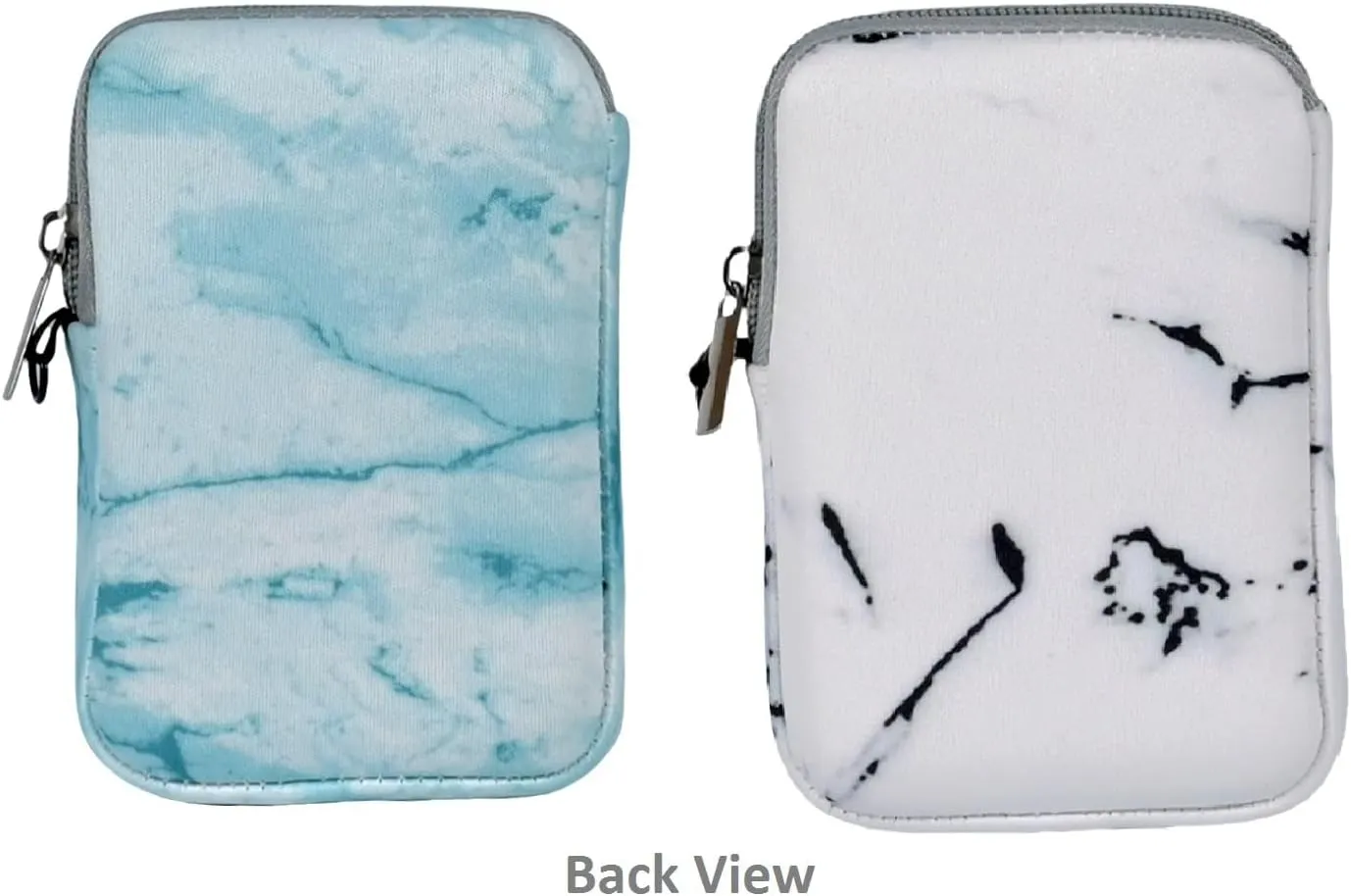 AF-WAN 2.5 Inch External Hard Drive Case,Premium Waterproof & Shockproof Storage Bag for Home,Office & On-the-Go Protection-Dustproof, Perfect for Business Outings(2-Pack) (Black marble&Green marbled)