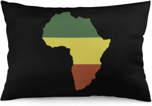 Africa Map Flag Fashion Pillow Cases Beautiful Throw Body Pillow Covers Couch Bed Sofa Car Zipper Closure 12 "x20