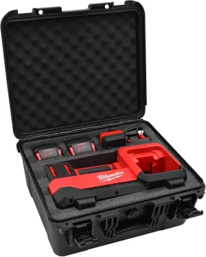 Air Compressor Hard Storage Case for Milwaukee M18 Inflator 2848 - Air Pump Storage Carrying Bag ith Custom Foam Insert for Milwaukee Inflator Tools Battery & Charger - Black (CASE ONLY)