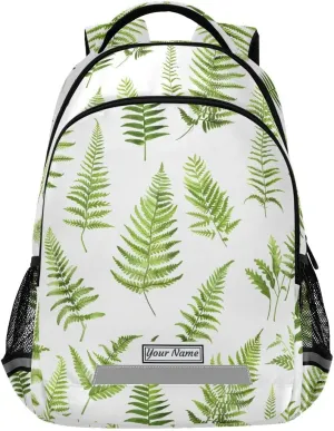 ALAZA Personalized Toddler Backpack School Girls Boys Bookbag Kids Bags Fern Pteridophyte Children Student Daypack Travel Teen Name Customized