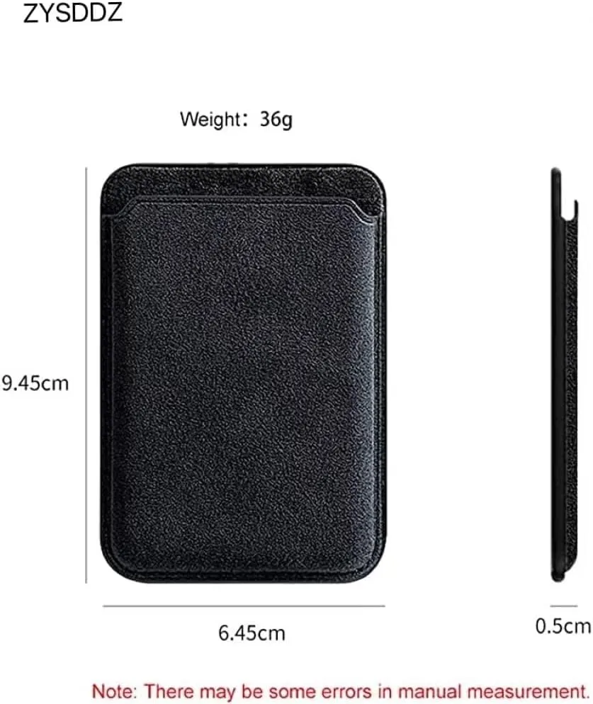 Alcantara Magnetic Phone Cardholder Compatible with iPhone 12/13/14 Series, Card Holder Compatible with MagSafe Magnet (Gray)