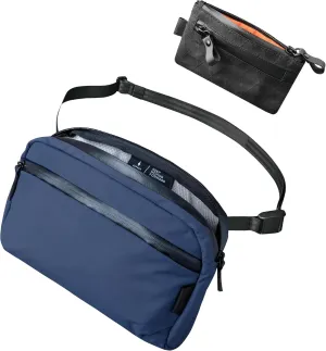 ALPAKA Flight Sling 2L and Zip Pouch - Crossbody Sling Bag For Men Travel with Quick Release Shoulder Strap and Magnetic Buckle - RFID-Blocking Small Cash and Card Zip Wallet with Carbon Neutral