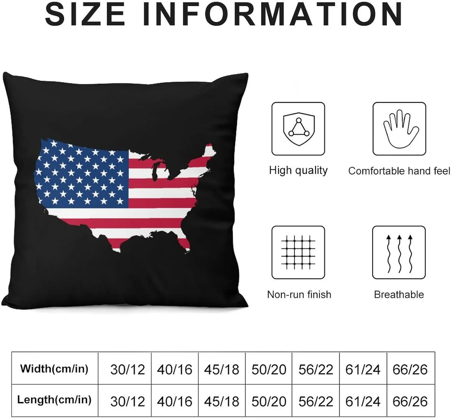 America Flag Map Plush Pillow Cases Soft Pillow Covers Smooth Cushion Covers for Sofa Bed Set of 4 16 "x16