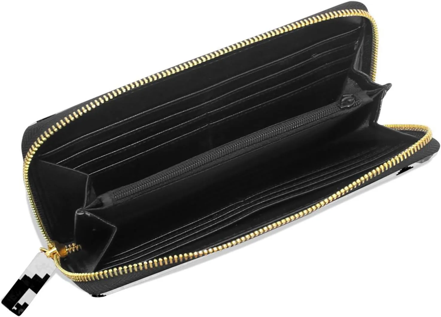 American Indian Abstract Geometric Ornament Leather Long Wallet Organizer with Zipper Purse Clutch Bag for Women Men Key Card Coin Passport Checkbook 8 x 4 inch