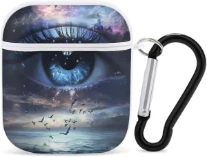 Angel Tears Earbud Case Earphone Case Hard Headphone Protective Case Compatible with Airpods 1/Airpods 2 White-Style