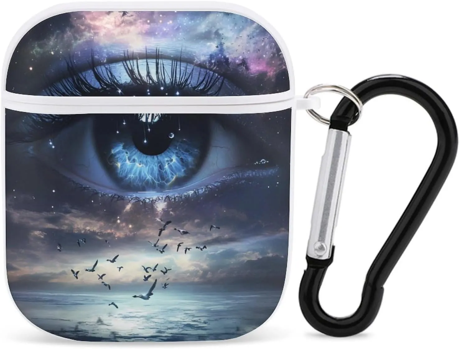 Angel Tears Earbud Case Earphone Case Hard Headphone Protective Case Compatible with Airpods 1/Airpods 2 White-Style