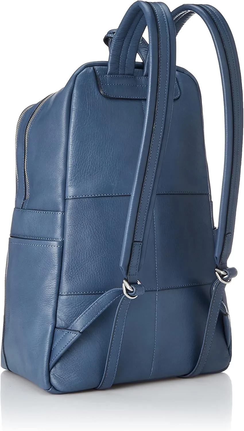 Aniari Backpack, Shrunken Leather, Navy Gray