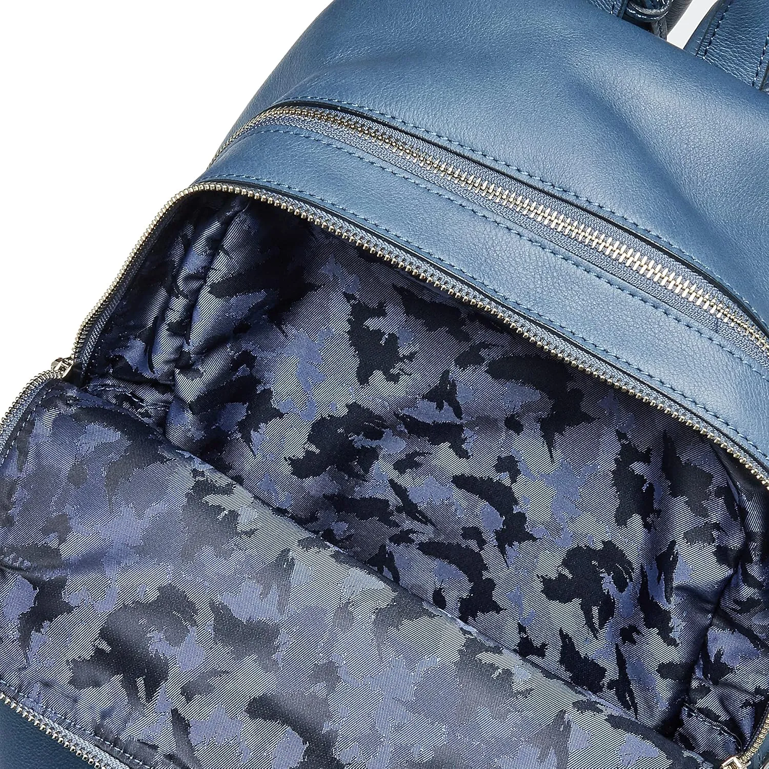 Aniari Backpack, Shrunken Leather, Navy Gray