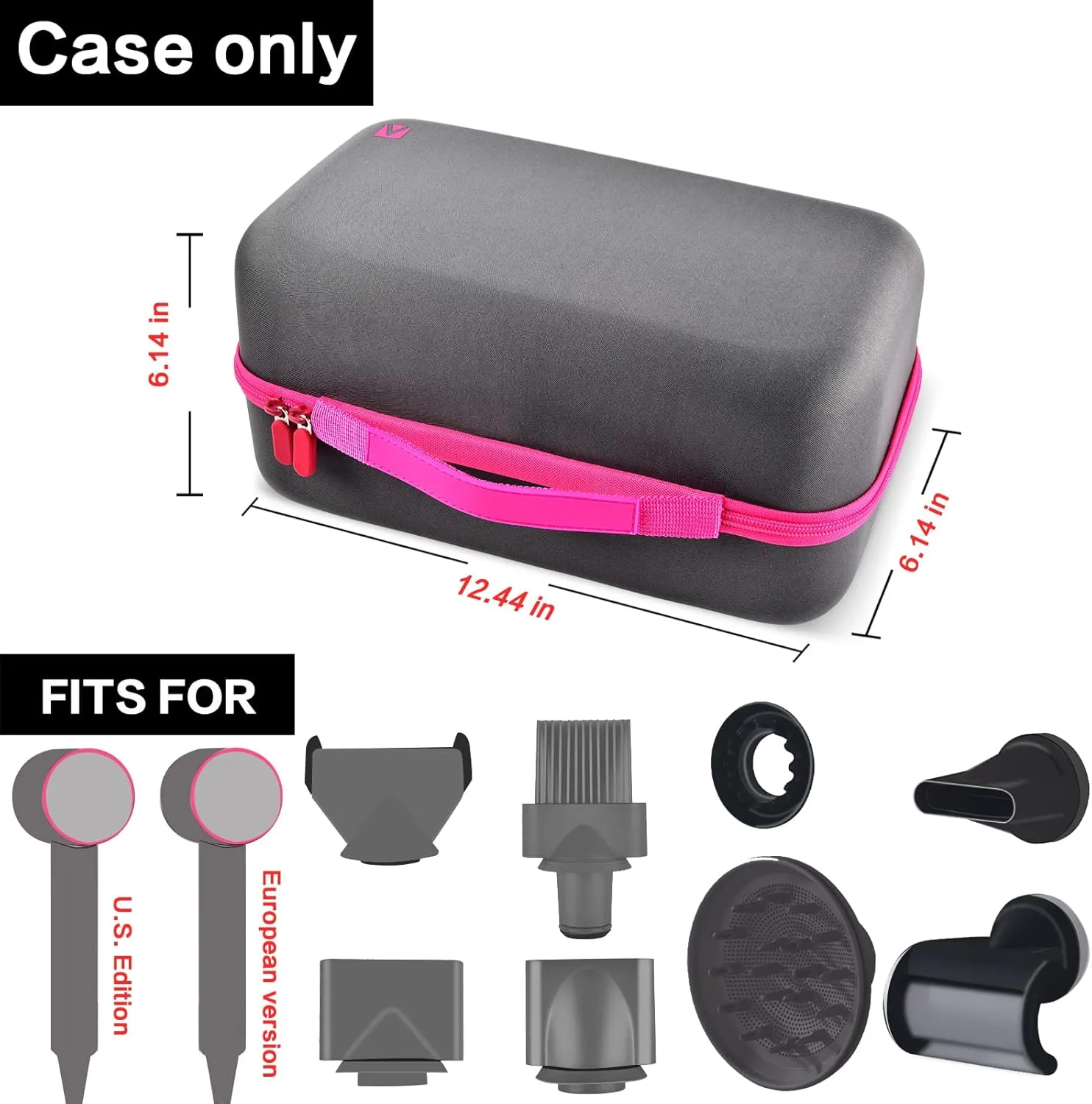 ANKHOH Case Holder Compatible with Dyson Supersonic Hair Dryer, Blow Dryer Storage Bag Fits for Dyson Supersonic Limited Gift Set Edition and Accessories, Box Only