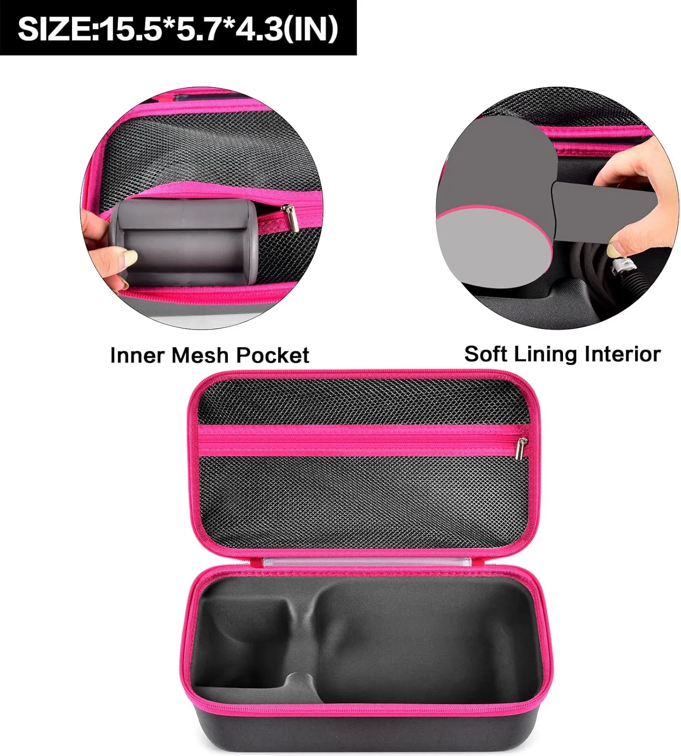 ANKHOH Case Holder Compatible with Dyson Supersonic Hair Dryer, Blow Dryer Storage Bag Fits for Dyson Supersonic Limited Gift Set Edition and Accessories, Box Only