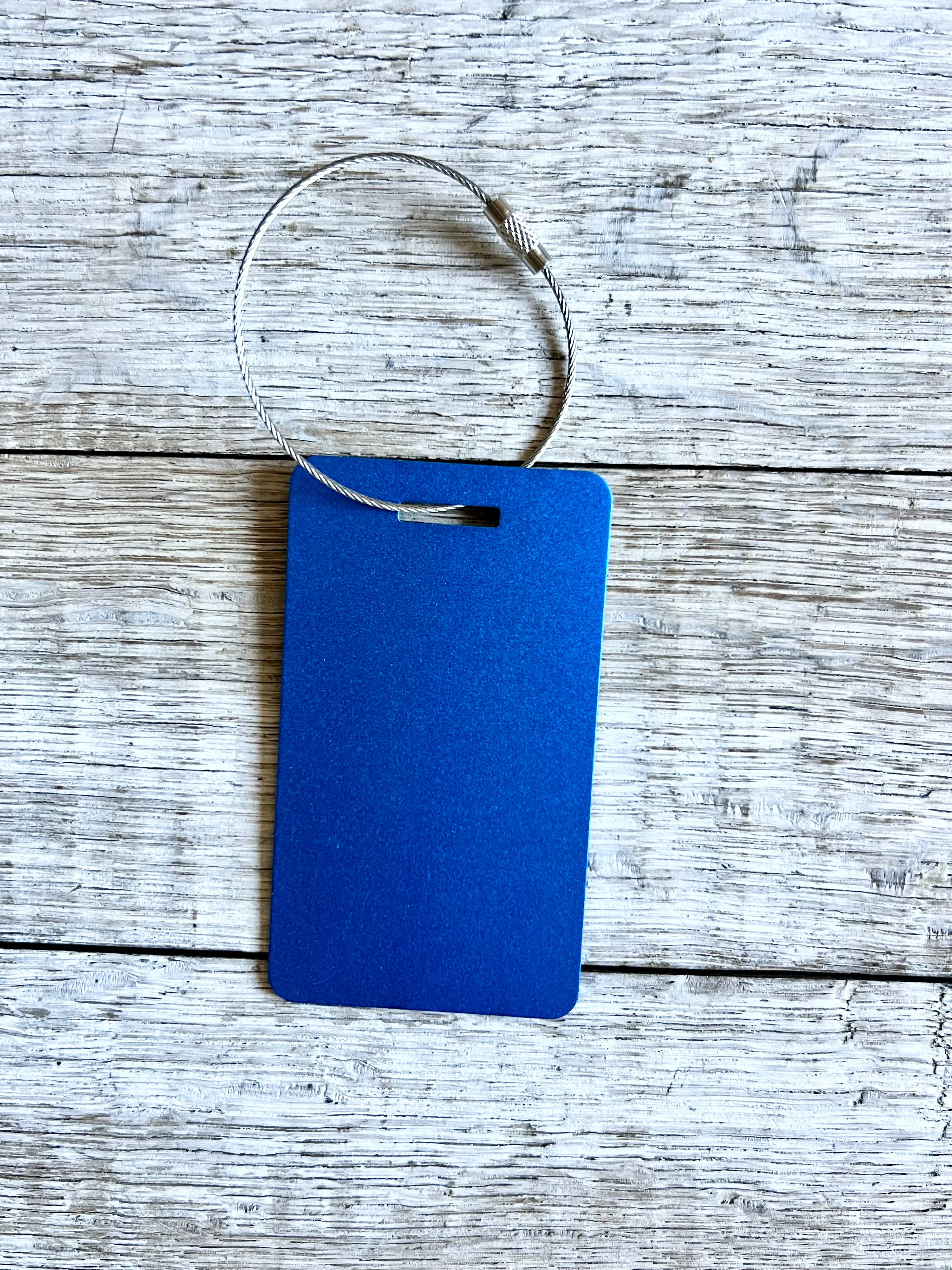 Anodized Aluminum ID Tag   Steel Loop