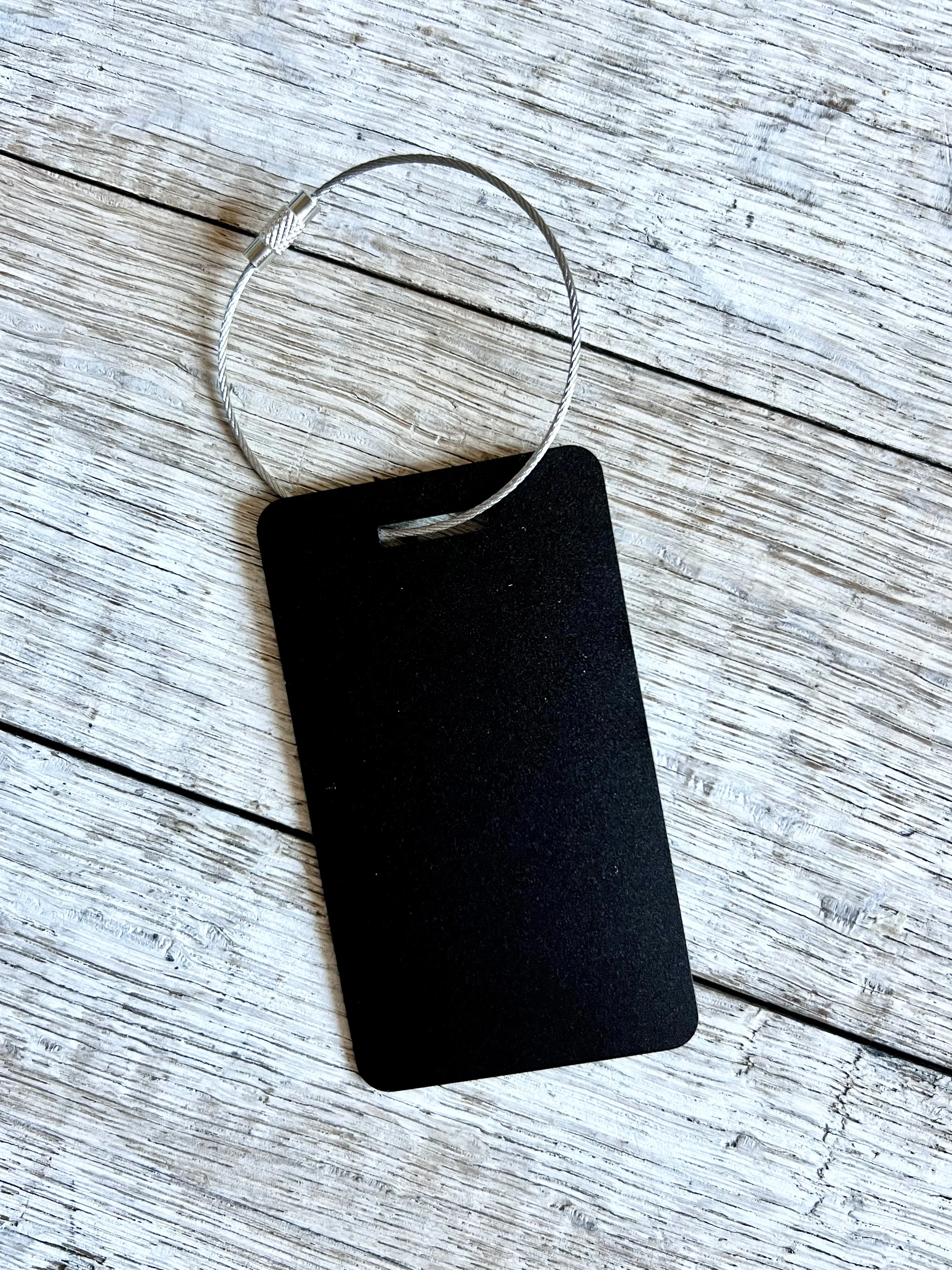 Anodized Aluminum ID Tag   Steel Loop