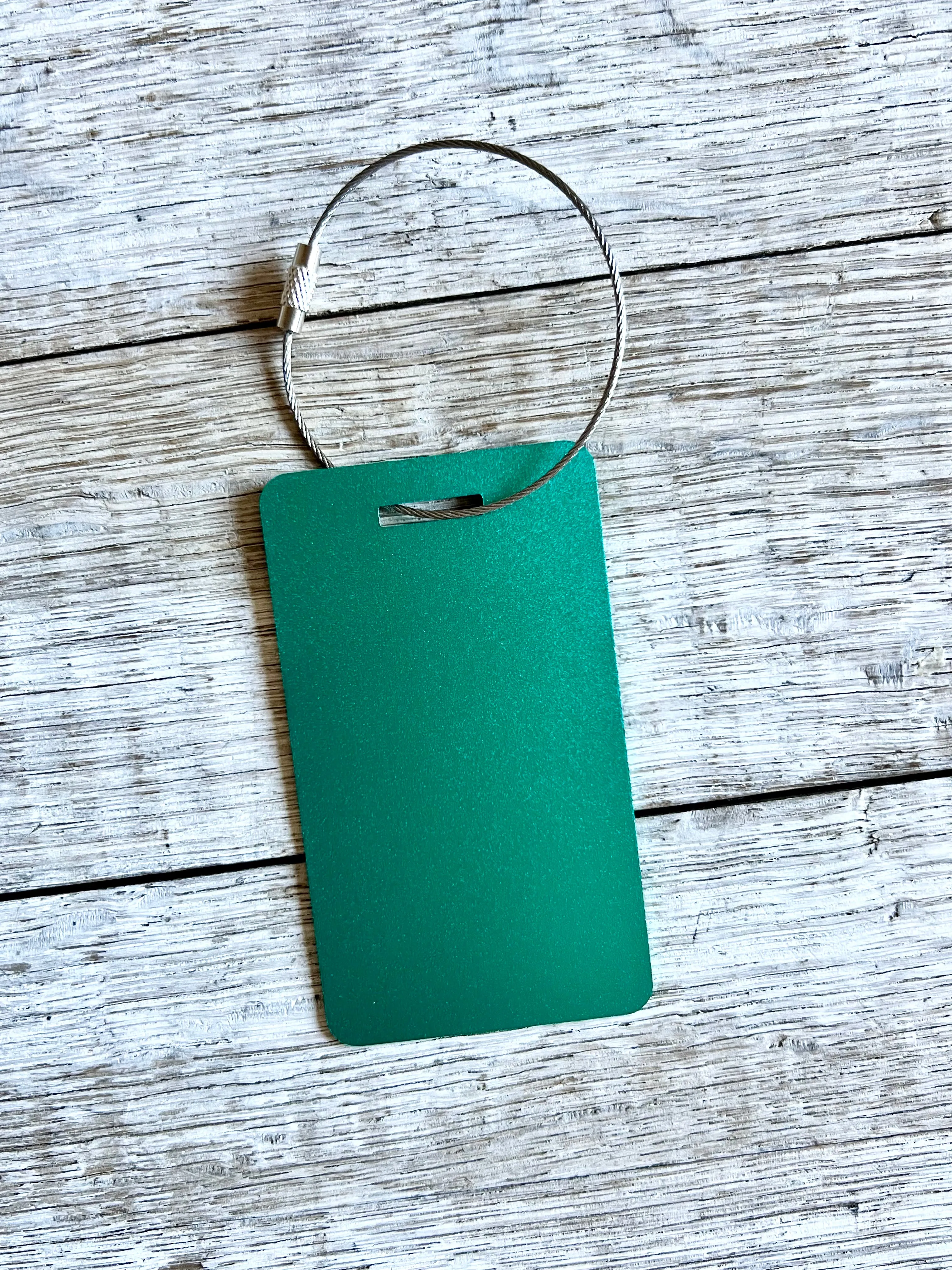 Anodized Aluminum ID Tag   Steel Loop