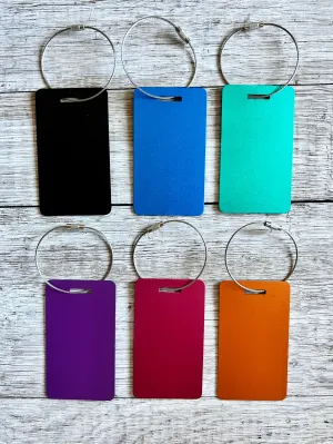 Anodized Aluminum ID Tag   Steel Loop