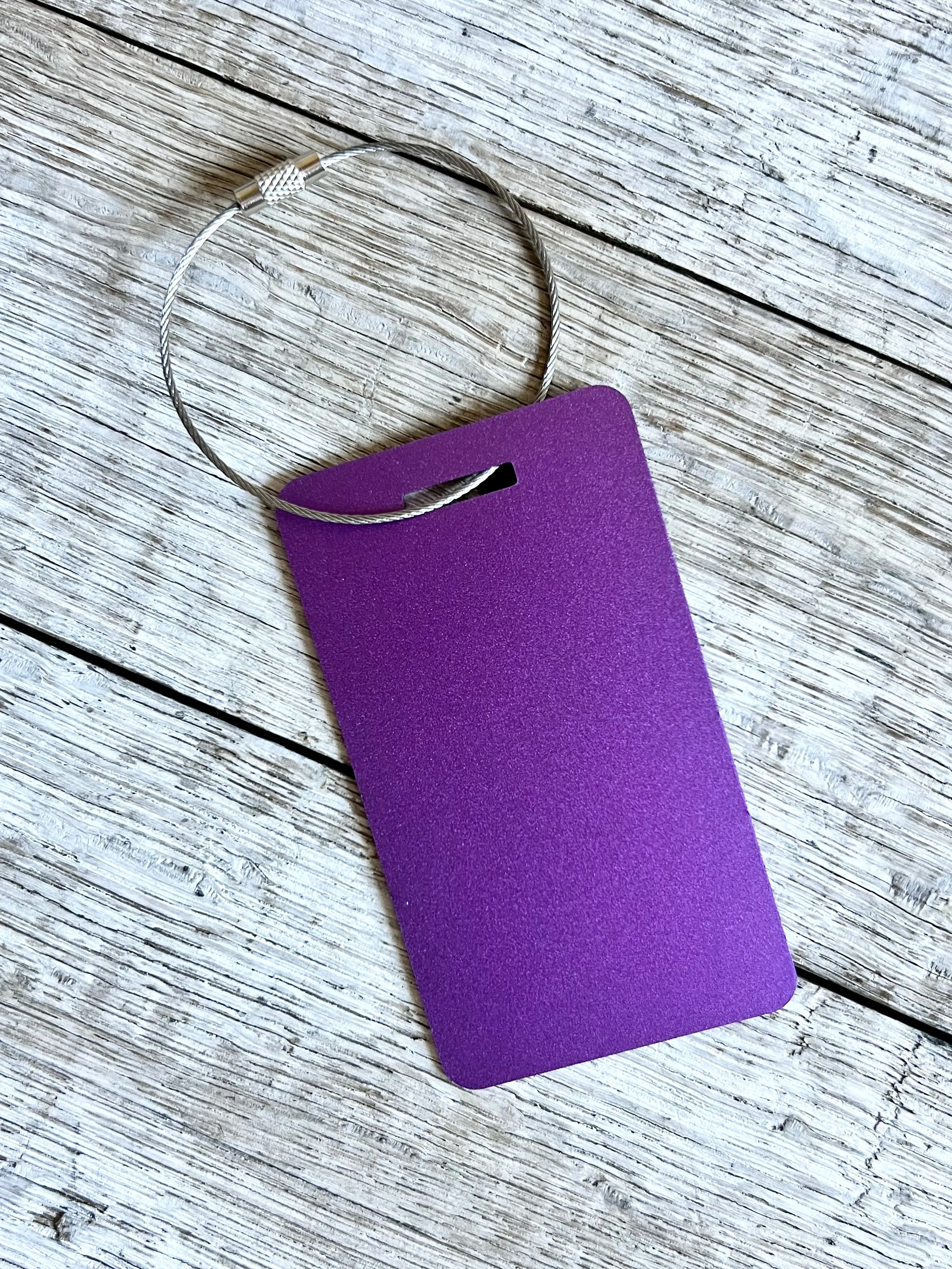 Anodized Aluminum ID Tag   Steel Loop