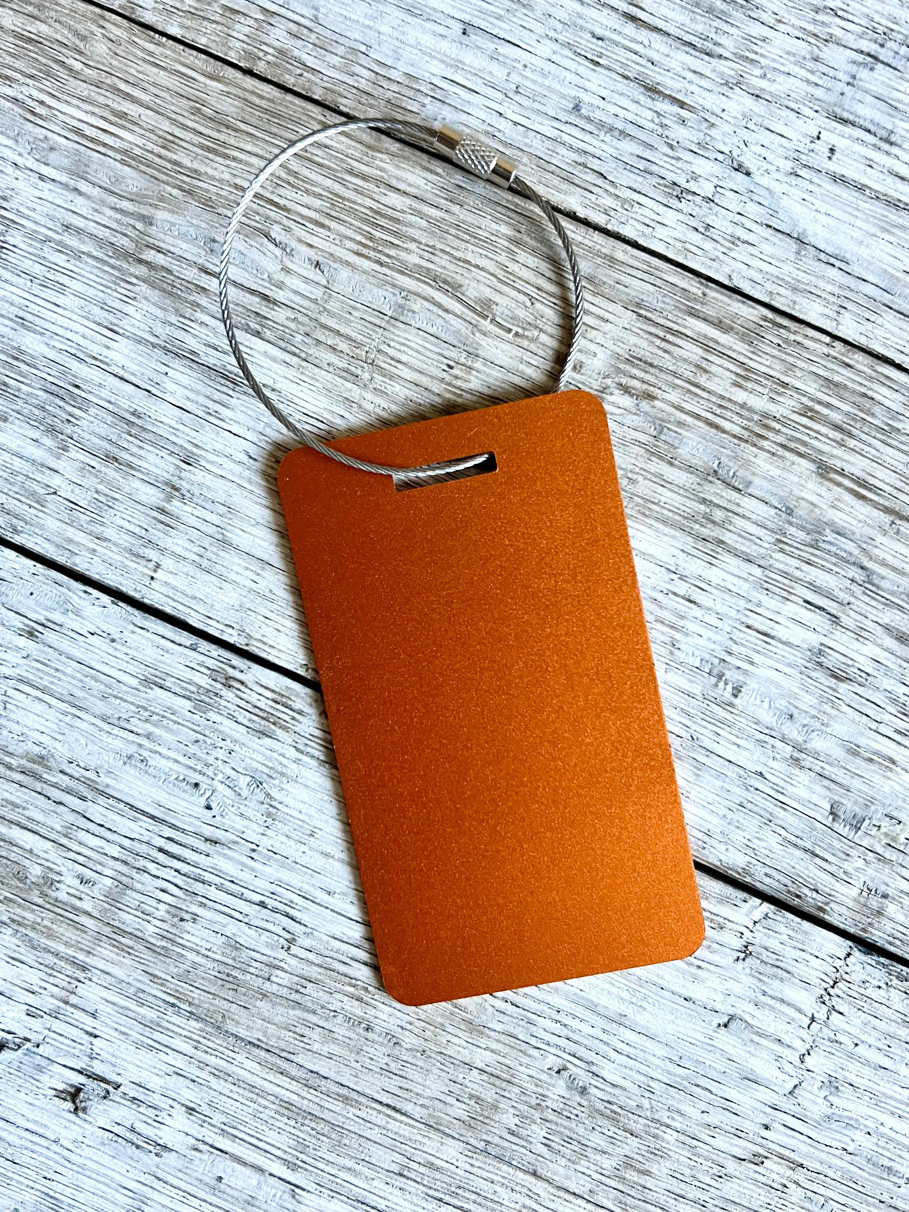 Anodized Aluminum ID Tag   Steel Loop