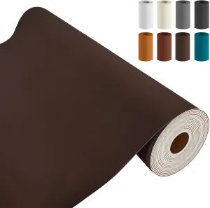 AOOTOOLINK Leather Repair Patch 35X158 Inch Self Adhesive Leather Repair, Large Leather Repair Tape for Couches, Furniture, Car Seats, Cabinets, Sofa, Handbags (Coffee, 35X158 Inch)