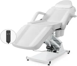 Artist hand Facial Bed Massage Table Electric Height Adjustable Massage Bed Massage Bed Lash Bed for Eyelash Extensions Salon Chair (White)