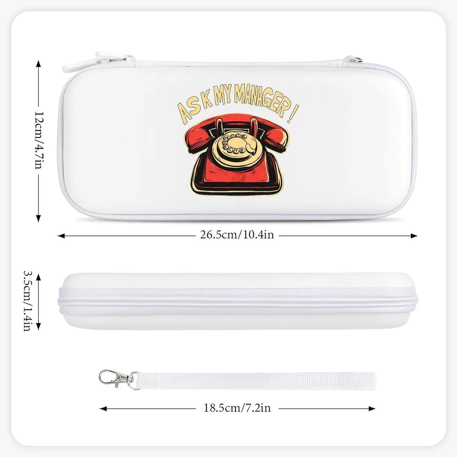 Ask My Manager Compatible with Switch Carrying Case Hard Travel Game Bag Pouch with 15 Games Accessories