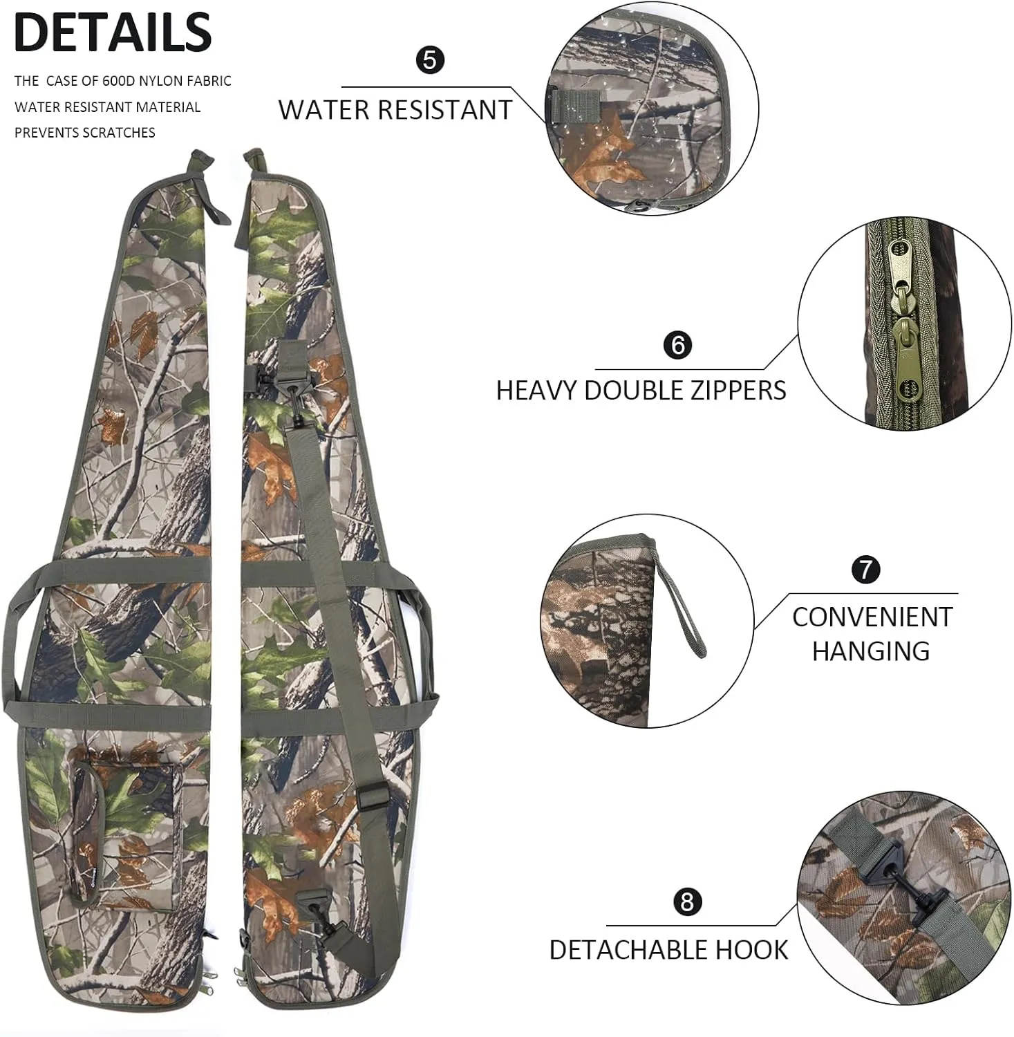 AUMTISC Soft Rifle Gun Case, 41/45/49 Inch Shotgun Carrying Bag for Scoped Rifles with Adjustable Shoulder Sling